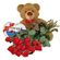 red roses with teddy and chocolates. Shanghai